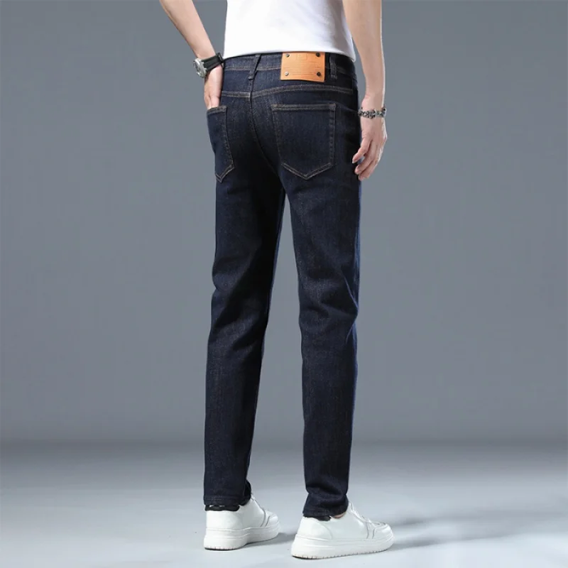 

Original Cow Tube Dyed Jeans Men's Slim Fit Skinny2024Spring and Summer Trends Stretch Japanese Style Pants