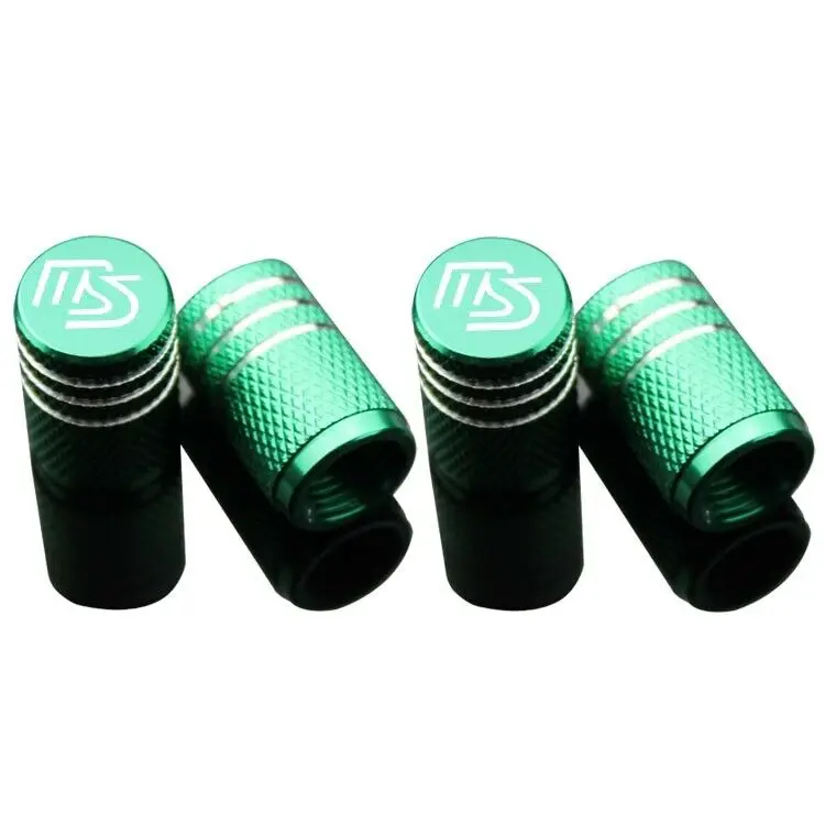 

4pcs MS Green Logo Car Wheel Air Valve Tire Cap Stem Cover for 3 CX-5 MX-5 Car Accessories