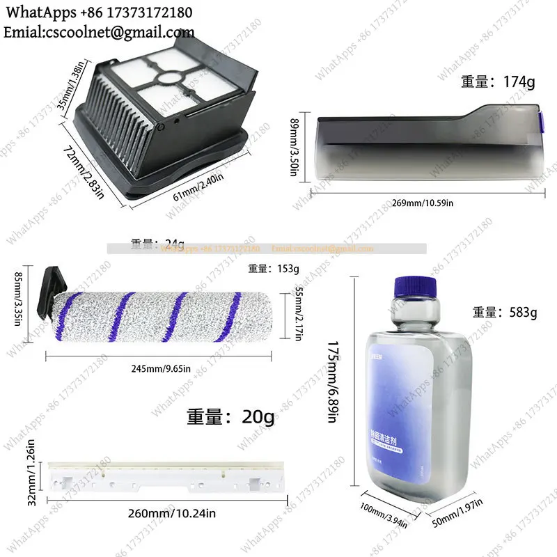 JS02 FOR Narwal S1/S1 MAX/S1 PRO Scrubber Accessories Main Brush Plush Roller Brush Filter Element Consumables