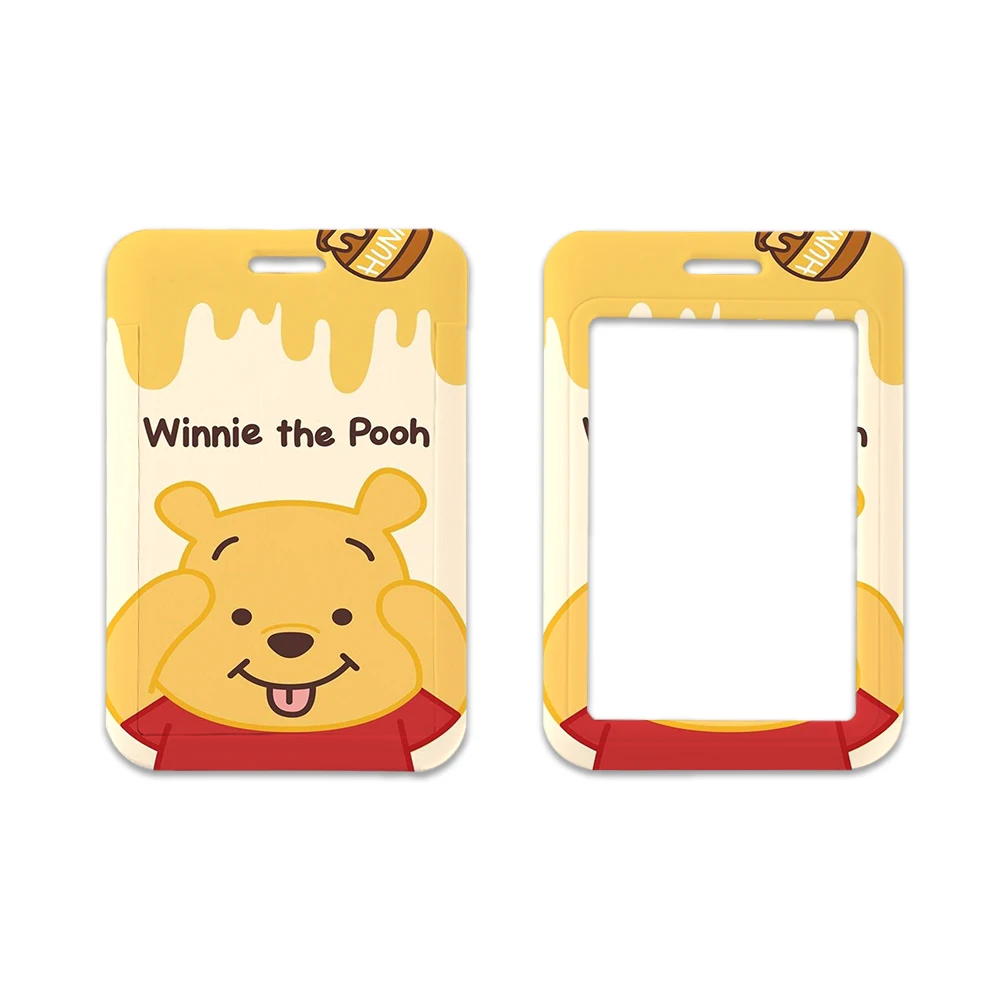 Mooie Beer Pooh Cartoon Intrekbare Badge Haspel Lanyard Schattige Winnie Kaart Werkkaart Badge Houder Kantoor Student Clip Cover Houder