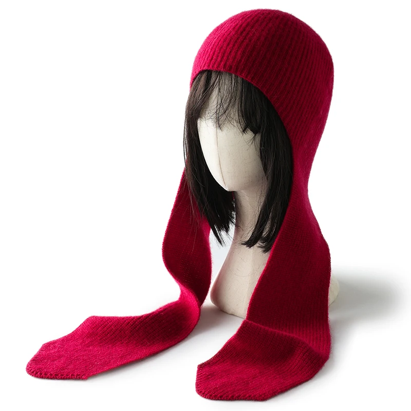 Women's 100% Cashmere Hat Scarf Winter Warm Soft Comfortable Knitted Fashion Casual Neck Warmer Cold Accessories