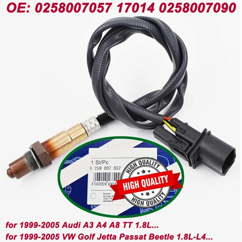 LSU4.2 0258007057   17014 0258007351   1K 0998262 Sensor de O2 de banda ancha D de 5 cables AFR para Audi VW Jetta Audii 1.8L-L4 234-5117 0258007090