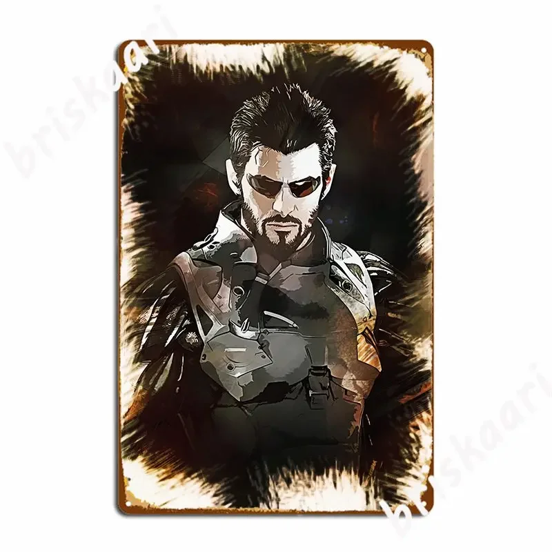 Adam Jensen Deus Ex Metal Sign Wall Pub Club Bar Personalized Wall Decor Tin Sign Posters