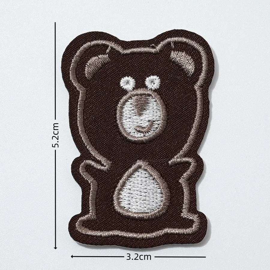 1 pc Embroidered Kids Clothing Patches Cartoon Dog Cat Panda Rabbit Owl Bagde Iron On Animal Applique Jeans Jackets Bags Badge