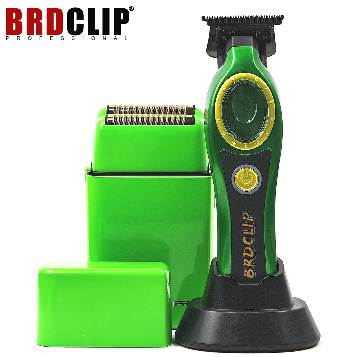 Brdclip 2 Stuks Professionele Carving Gradiënt Haar Trimmer Kapper Afwerking Elektrische Clipper Met Oplader Staan Haar Snijmachine