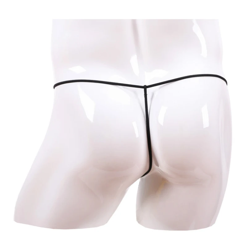 Men Underwear Thong Mesh Breathable Thin Belt Sexy Lingerie Male Pouch Hollow Out Fishing Net Tanga Micro String Almost Nude