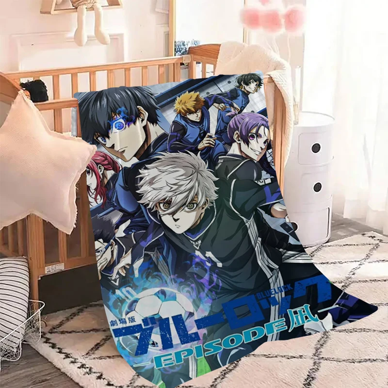 

Japan Anime Blue Lock Sofa Quilt Fleece Blanket Fluffy Bed Blankets & Throws Microfiber Bedding Catnap King Lid Knee Throw Soft