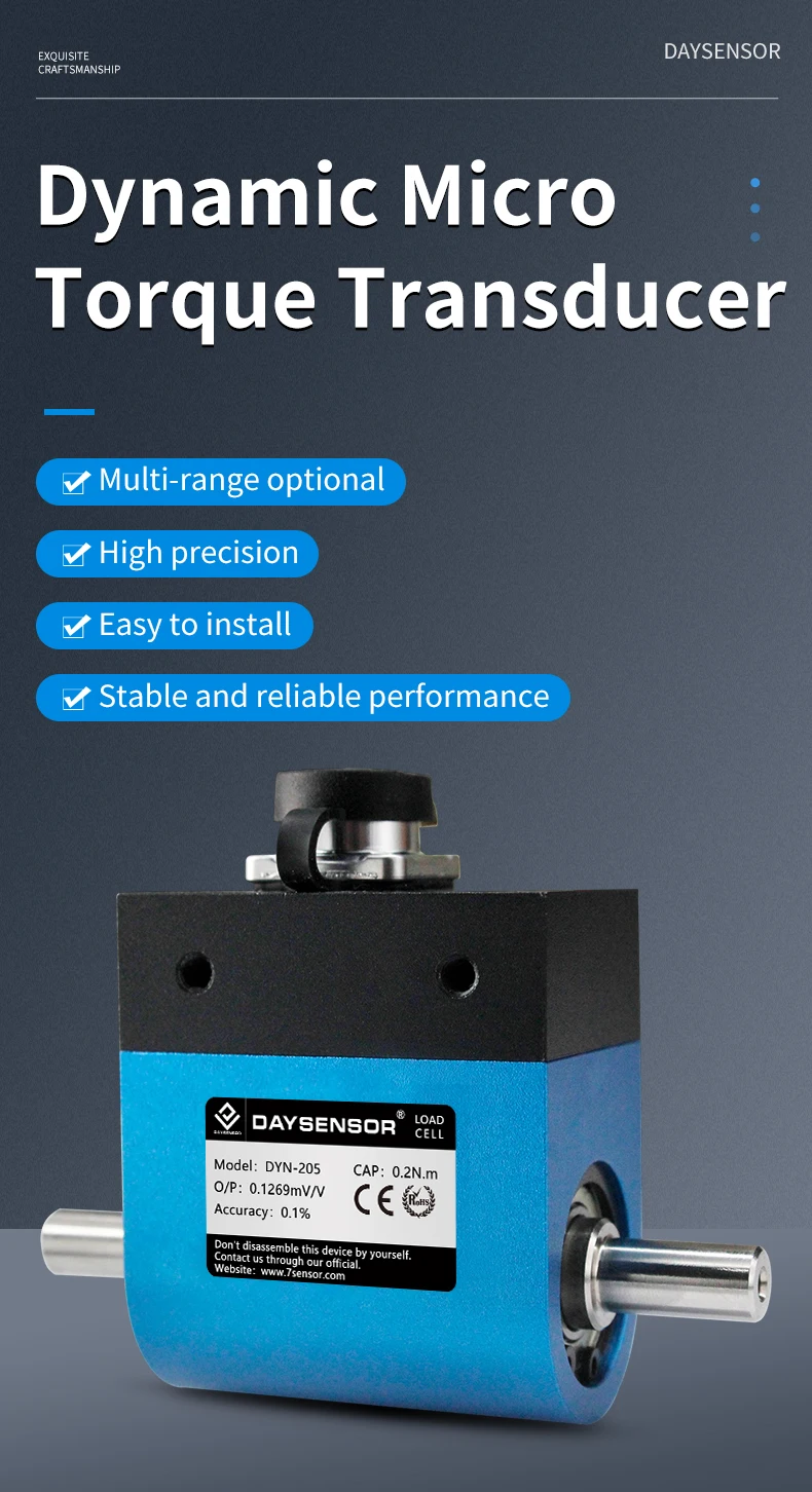 

DYN-205 Small range Non-contact Rotating Torque Sensors Torque Transducer