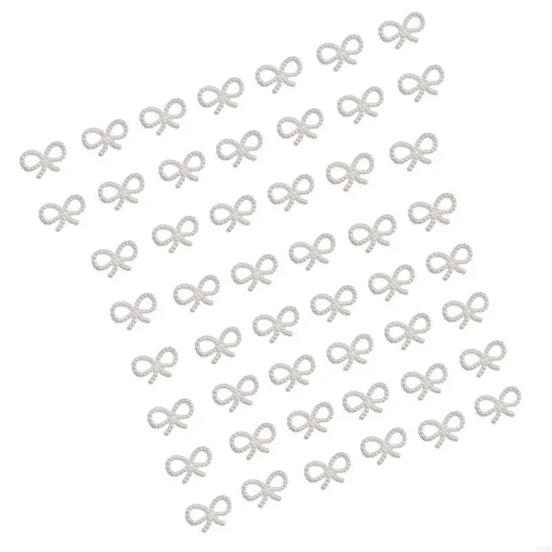 20/50 pcs pakaian DIY tambalan plastik mutiara bowknot kotak kado jepit jepit y08e