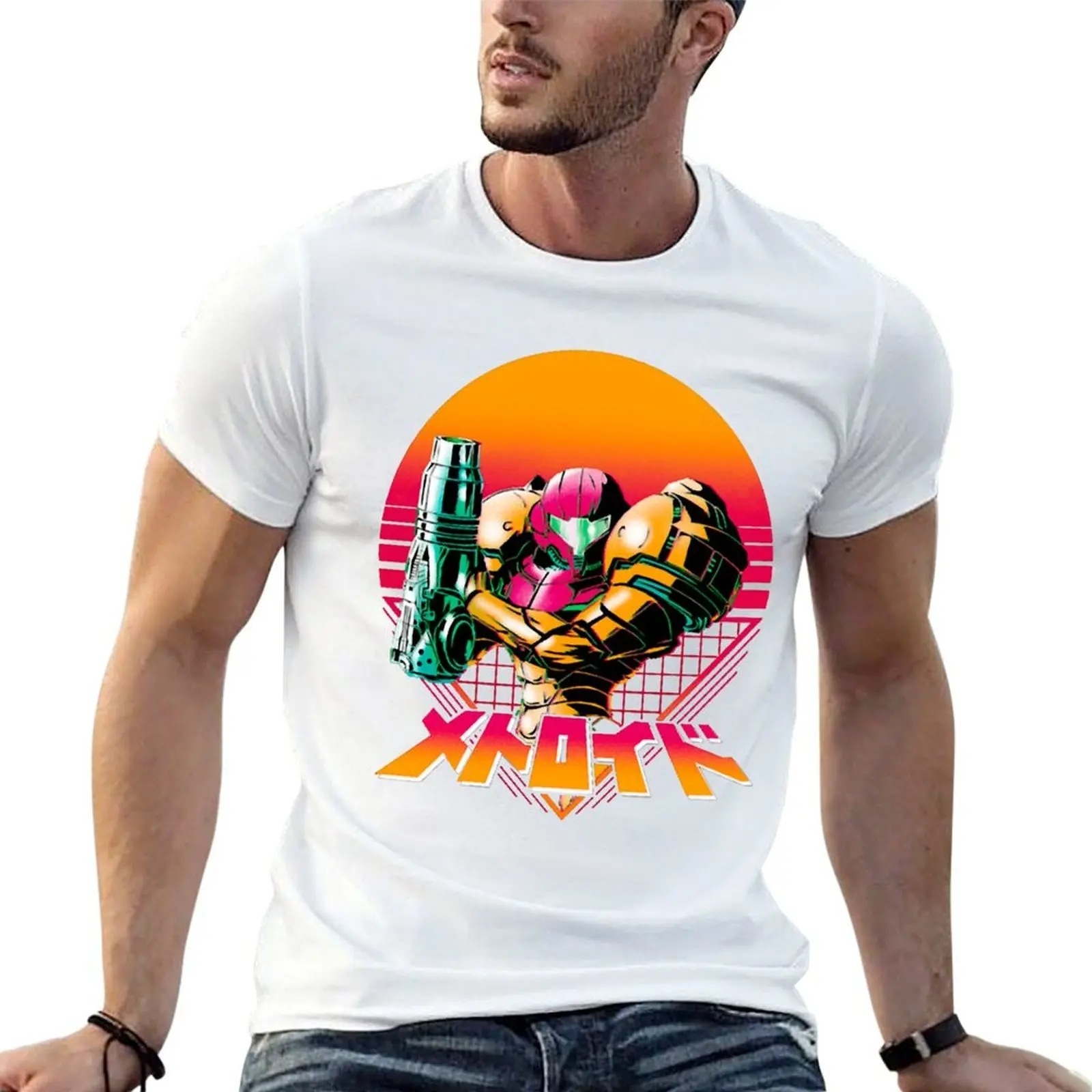 Birthday Gift Metroid Dread Samus Artwork Vintage T-Shirt plus size tops anime shirt Short sleeve tee men