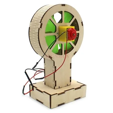 Air induction fan model stem maker toy students hand-made scientifically assembled model materials physical experiment
