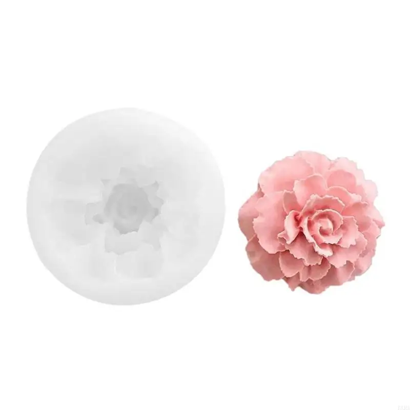 

KXRA 3D Flower Jelly Molds Carnation Silicone Mould Chocolate Cake Decorating DIY Soap Plaster Mold Mothers Day Gift