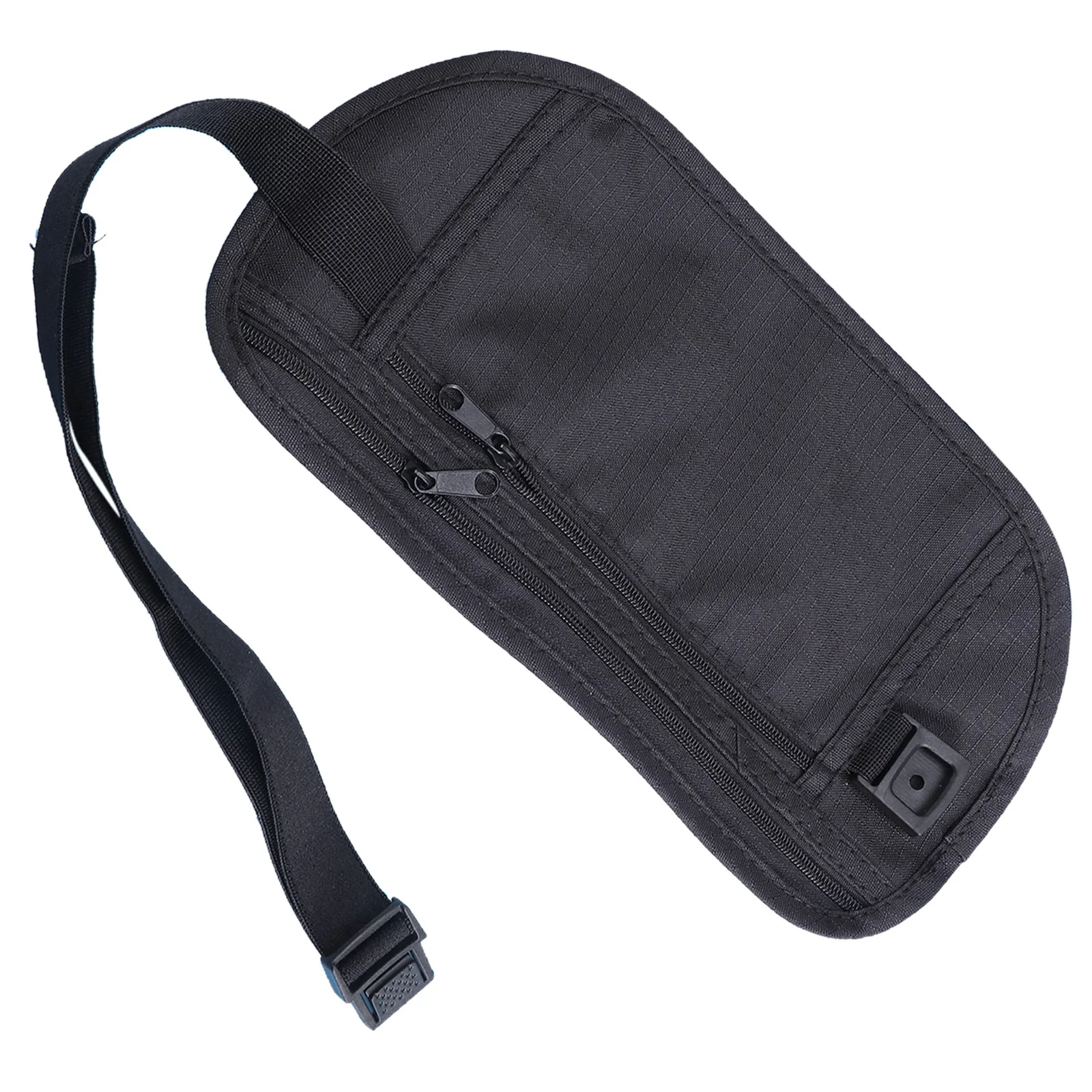 

Waist Bag Money Belt Black Adjustable Travel Pouch Ultra Slim Running Belt Cell Phone Pocket Holder for Outdoor Camping Hiking