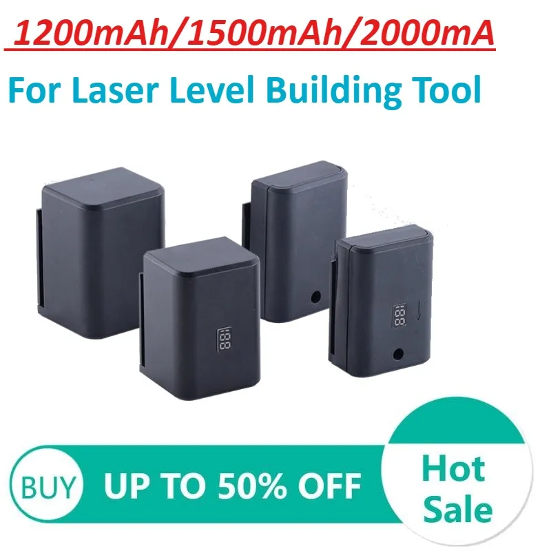 

3.7V 1200mAh/1500mAh/2000mAh Battery for Laser Level Building Tools Lithium Battery Digital Display