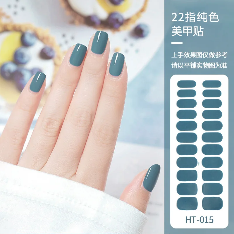 22 dicas cura completa gel etiqueta do prego folha flash sólido arte do prego adesivo auto adesivo simples gel pacote completo do prego