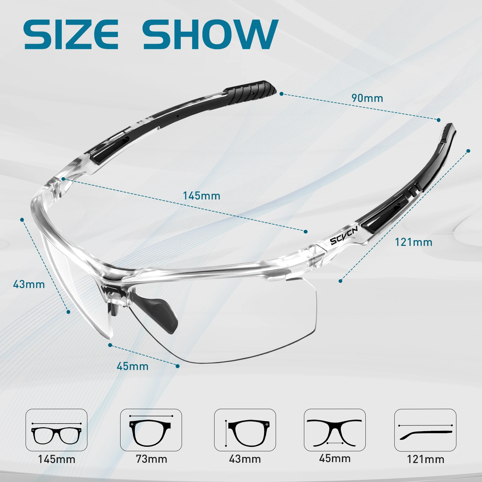 SCVCN gafas fotocromáticas de ciclismo para hombre, lentes de sol para bicicleta de montaña y carretera, UV400, para deportes al aire libre