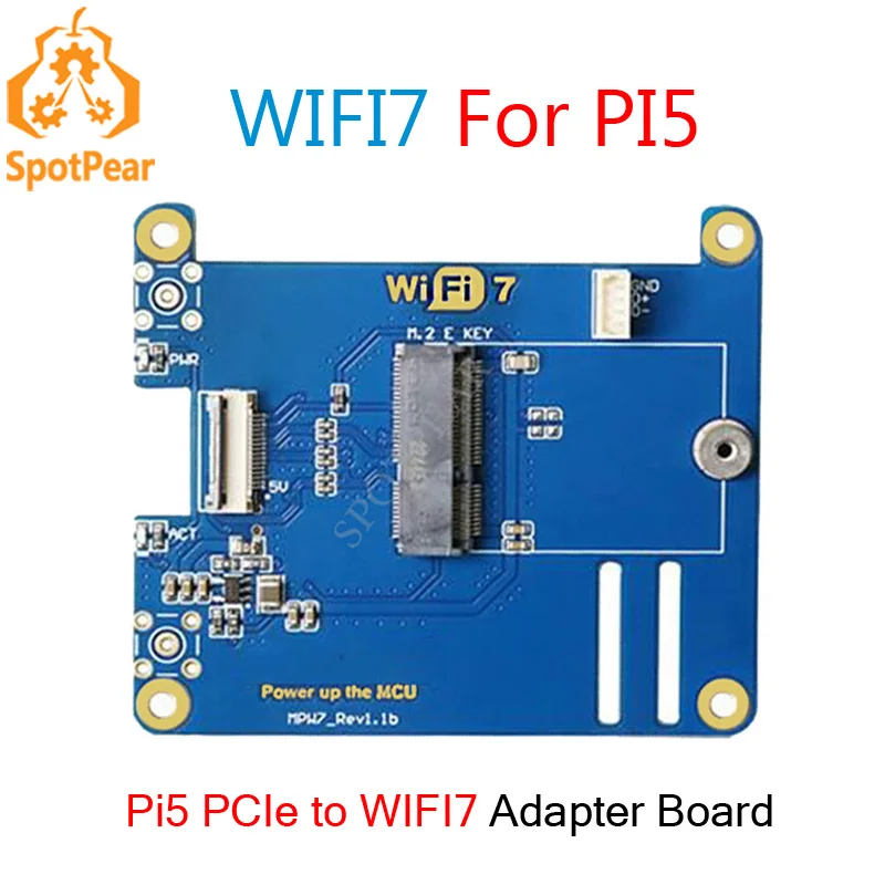 Raspberry Pi 5 PCIe to WIFI7 Adapter Board HAT Pi5 For Google TPU BE200 AX210 AI