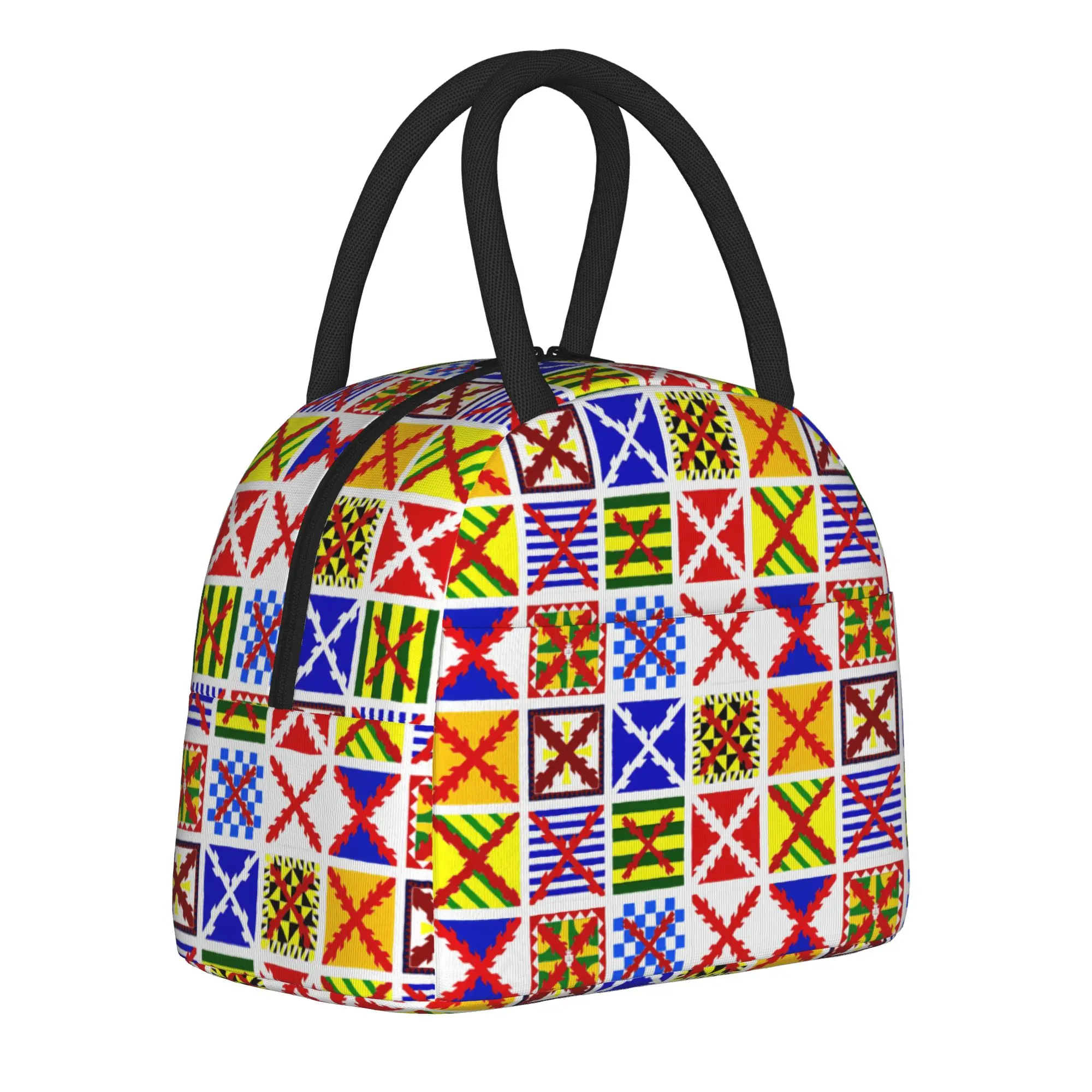 Burgundy cross Tercios de Flandes Insulated Lunch Bags Large  Meal Container Thermal Bag Tote Lunch Box Food Handbags