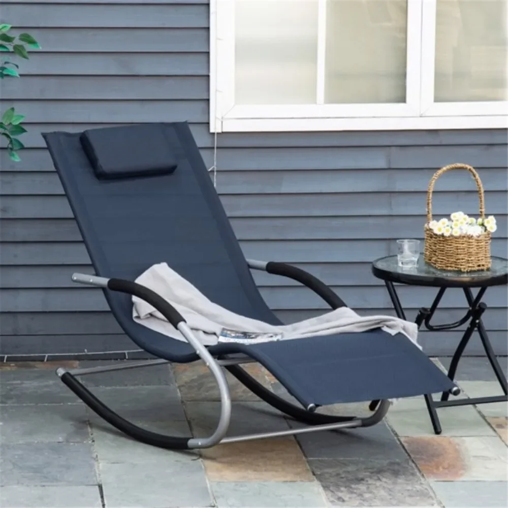 

Garden Chair / Rocking Chair Powder Coated Steel Frame, Anti-Rust and Anti-Peeling Weather-Resistant, Easy Maintenance Pillow