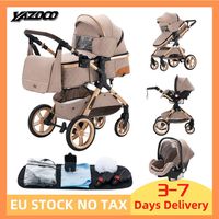 Newest Baby Stroller 3 in 1 High Landscape Baby Carriage Aluminum Frame，Ultra high cost-effectiveness Car Seat Pram for Newborn