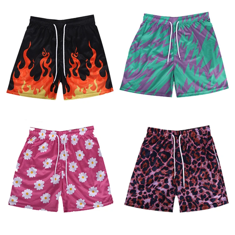 2025 NEW Summer Mesh Basketball Shorts Men sweatpants Quick Drying Loose Sports Casual Trendy Running Beach