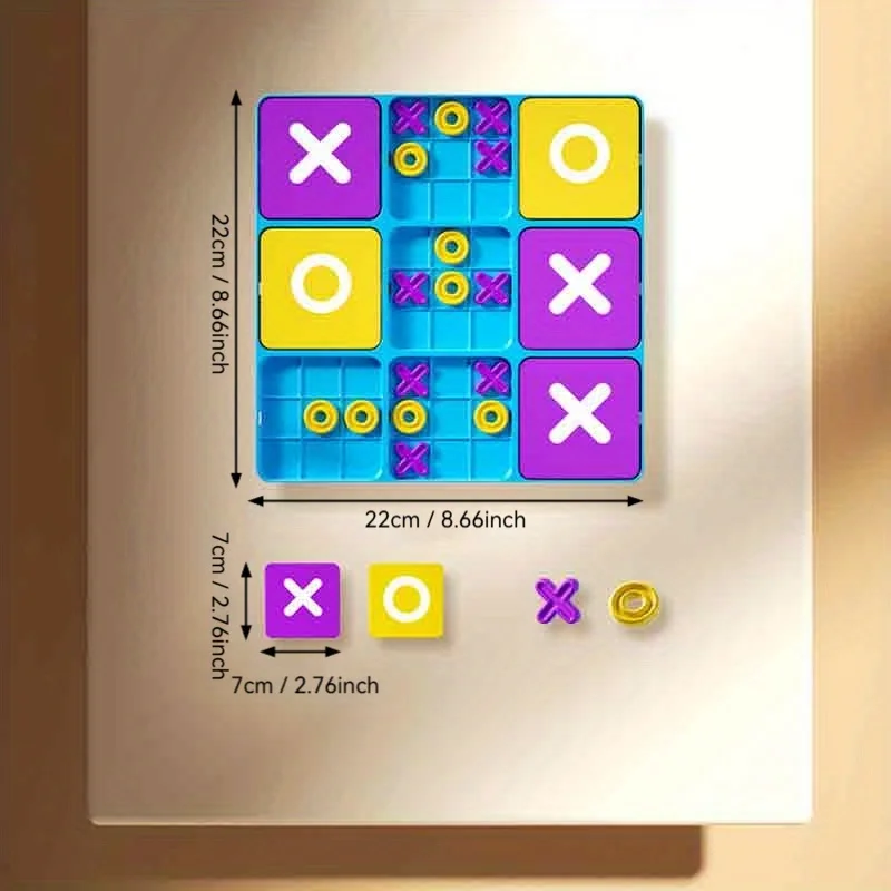 JiugonggeXOTic-Tac-Toe Board Early Education Desktop Game Training Logical Thinking Children's Educational Toy，Board games for f