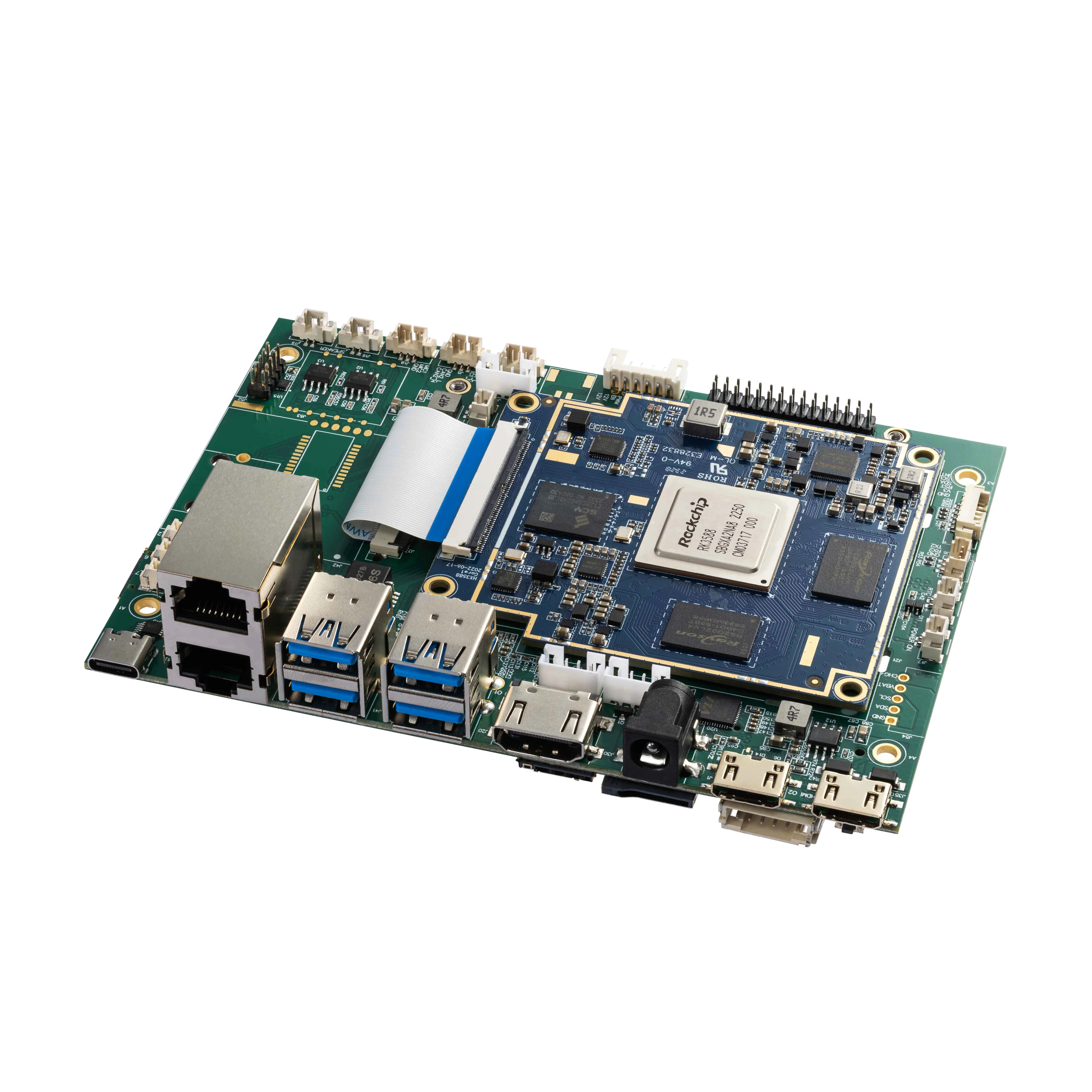 Dual Ethernet Quad Core Rk3588 Development Linux System Som 4k Embedded 3588s Board SBC ARM Industrial IoT Android Motherboard