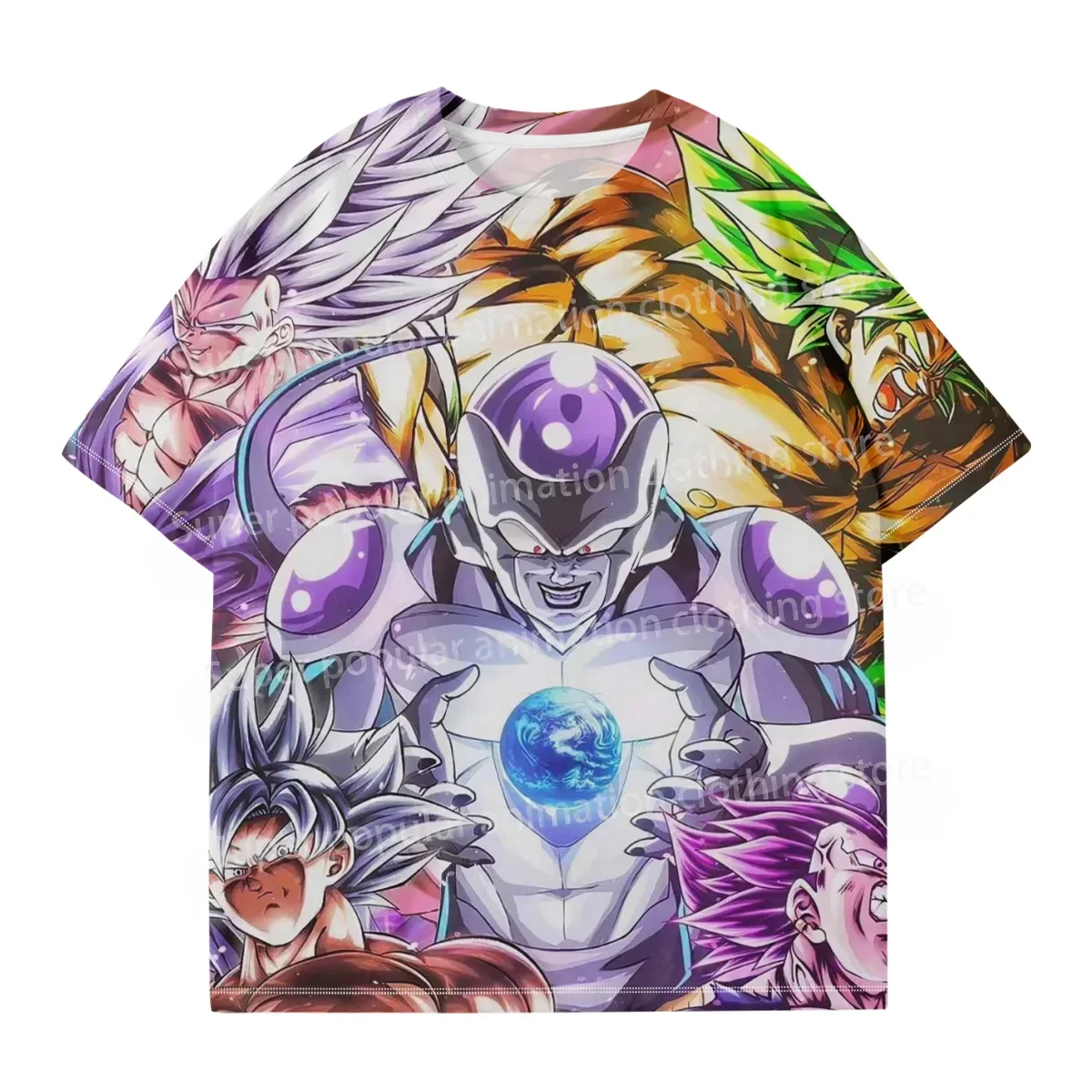 2025, Sommeranimation Vegeta Friza Sun Wukong 3D-Digitaldruck, schnell trocknendes T-Shirt für Erwachsene und Kinder, modisches Top, lässig, Y2K