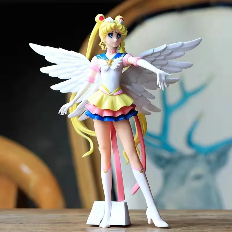 Classic Anime Figures Female Warrior Moon Hare Doll Charm Angel Sailor  Hare Kawaii  PVC Model Cake Decoration Gift For Girls view 4