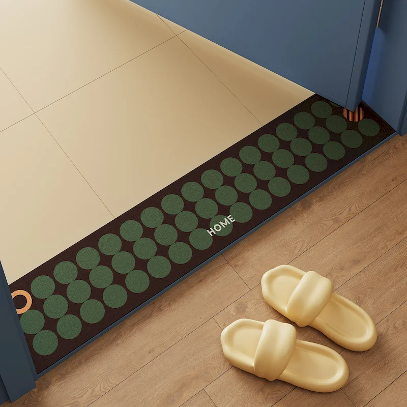 VIKAMA Wave Point Striped Floor Mat, Quick Drying Threshold Mat, Bedroom Living Room Entrance Threshold Mat, Home Decoration