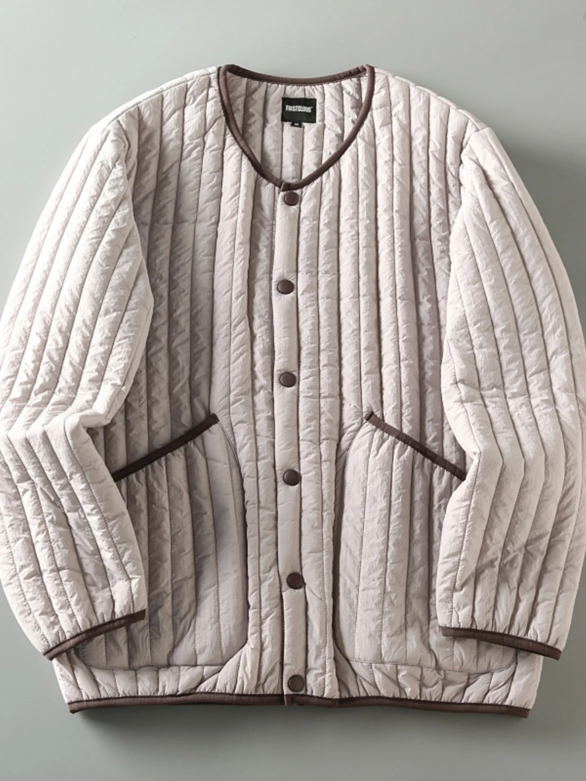 

Autumn Winter Casual Lightweight Warm Inner Cotton Jaet Men's Faion Retro Stitched round Ne Cotton Coat Trendy Couples ...