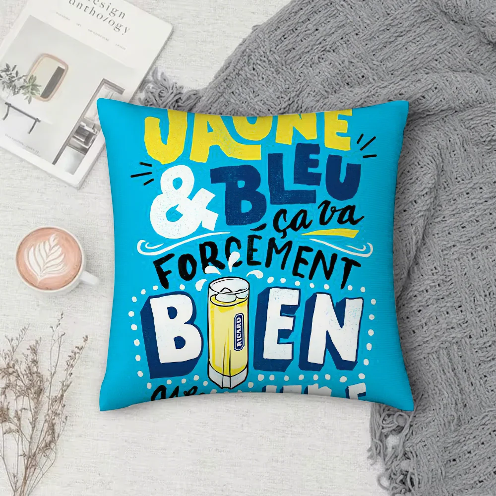 ريكارد البيرة كيس وسادة مربع الطباعة على الوجهين قصيرة أفخم غطاء وسادة أريكة غرفة نوم وسادة السرير