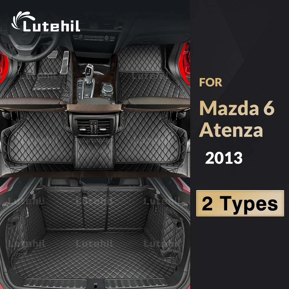 

Lutehil Car floor mats for Mazda 6 ATENZA 2013 Car Trunk Mat Custom auto foot Pads automobile carpet cover Interior Accessories