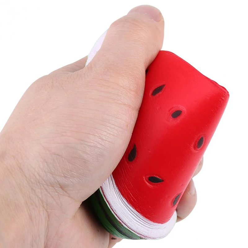 Jumbo Kawaii Big sandía Squishy simulado de fruta, pan de elevación lenta perfumado, juguete para apretar, alivio del estrés para niños, regalo de Navidad