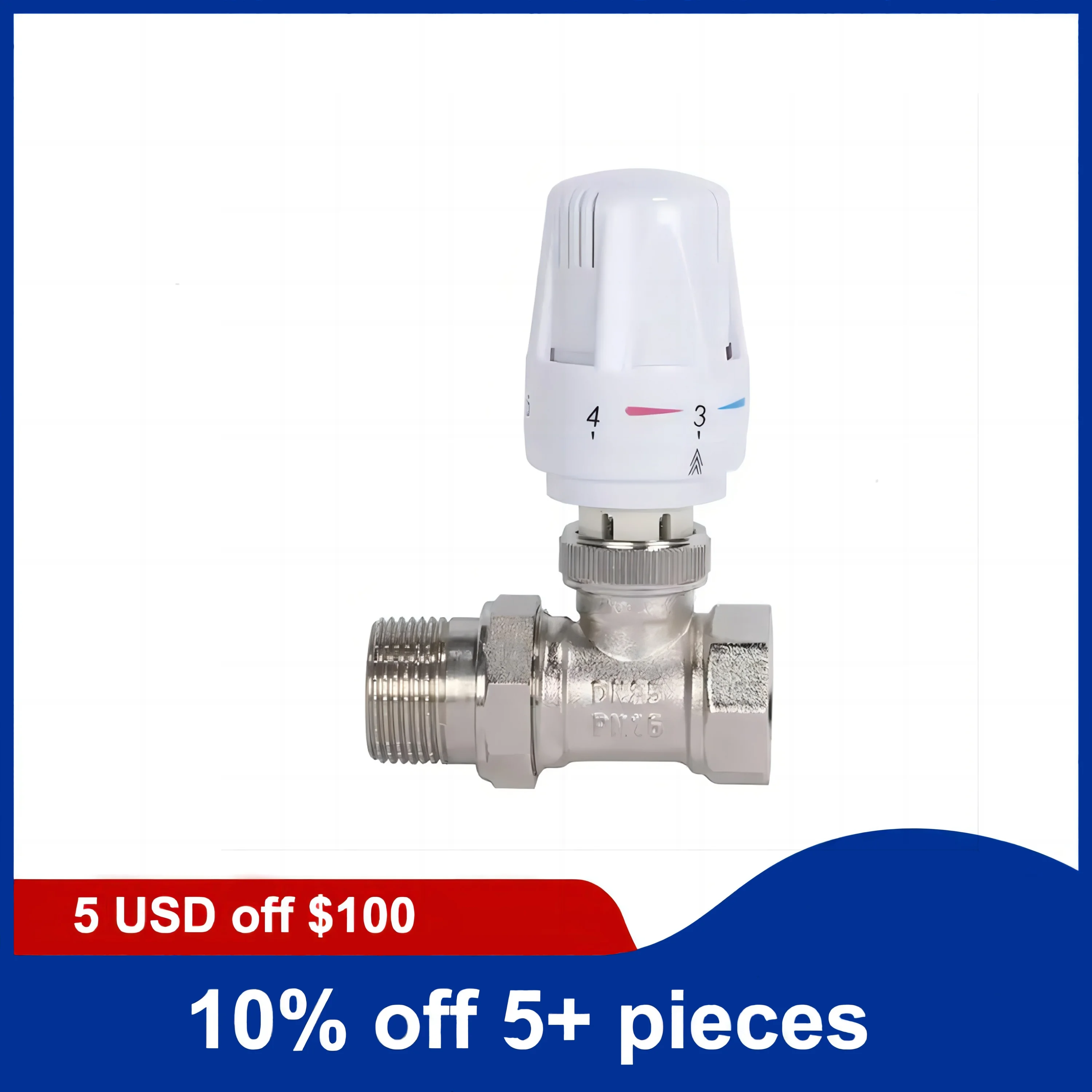 

Термостатический клапан для радиатора из латуни 1/2\", 3/4\", 1\" (прямой/угловой тип), автоматический регулятор температуры для теплого пола