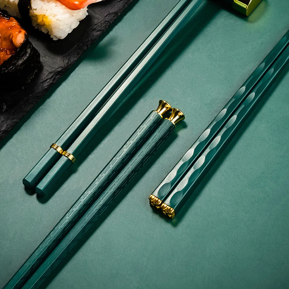 

6 Pairs Glass Fiber Chopsticks Reusable Kitchen Hotel Japanese Chinese Style Family Travel Camping Festival Party Heat