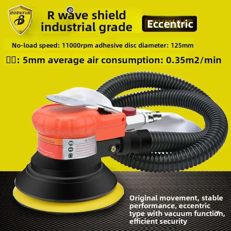 

Wave Shield with Vacuum Type 125mm Pneumatic Sand Grinder 5inch Disc Pneumatic Polishing Machine Sandpaper Machine Bd0128