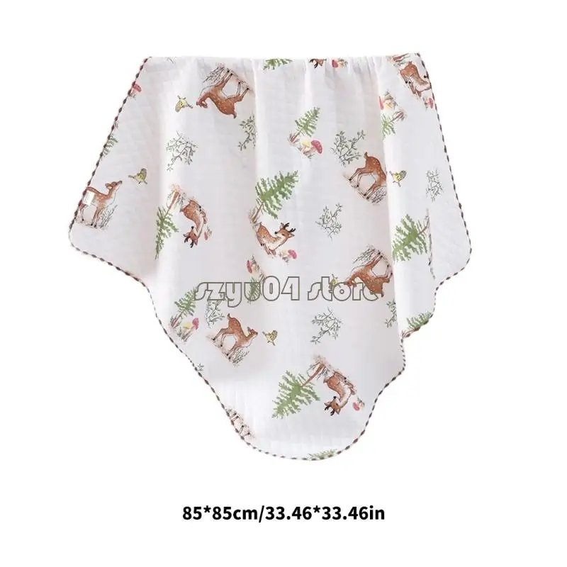 4X7D Baby Bath Towel Soft Absorbent Lovely Print Design Swaddles Blanket for Newborns
