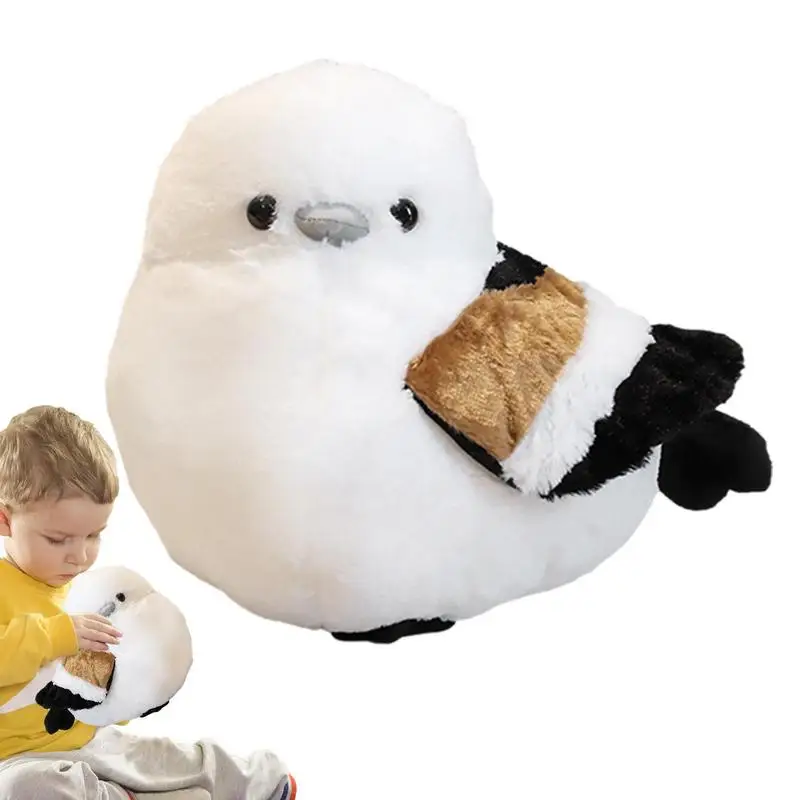 Stuffed Bird Toy Children Tilted Head Titmouse Plushies Soft Animal Throw Pillow For Boys & Girls Sofa Bed Couch Decoration For