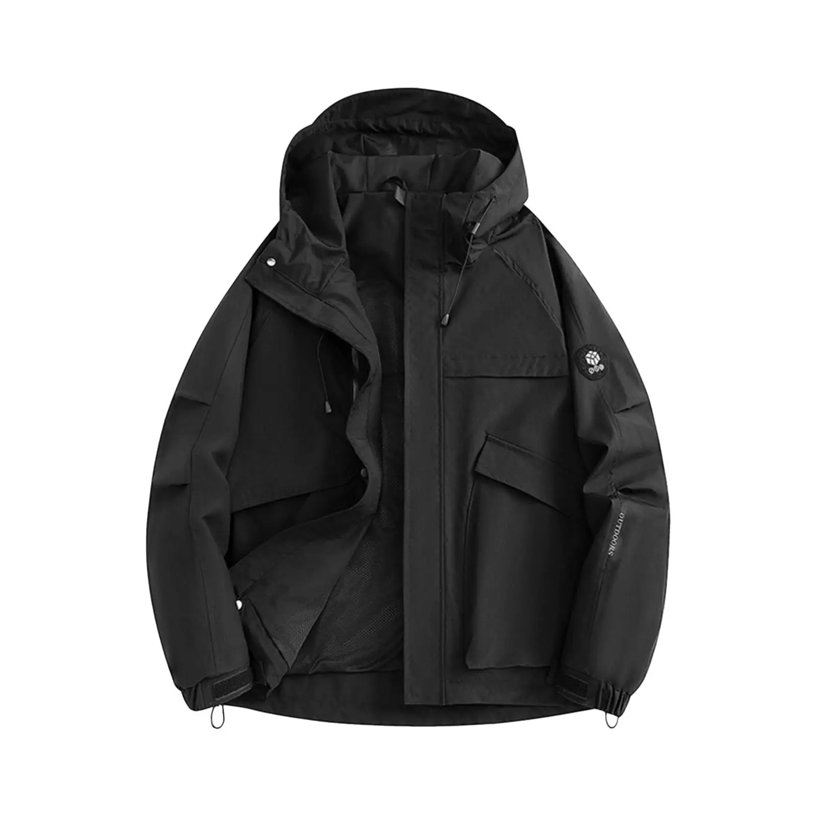 

Men's Jacket Outdoor Climbing Hiking Waterproof Windproof Coat Hooded Outwear Couple Korean Men Clothing Coats Men Jacket