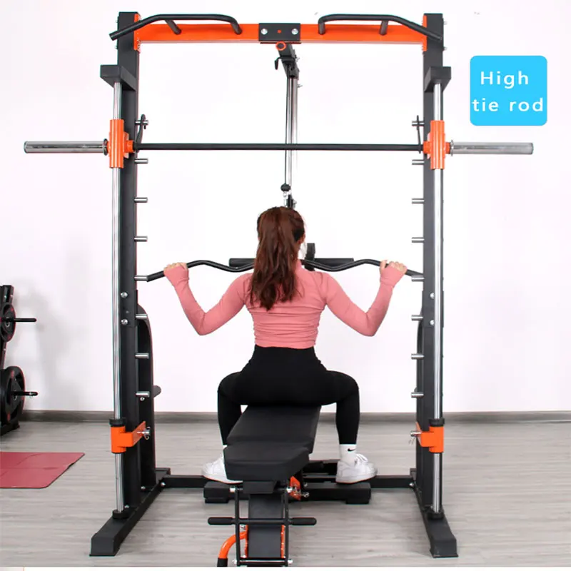 Electroplating Solid Barbell Bar Squat Large Fitness Equipment Professional Fitness Gantry Gym Smith Machine