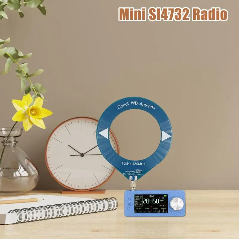 

Amplifier Home Audio FM Pocket Radio Receiver With Antenna 9in IPS Screen 800mA Battery HD Display LSB USB Player For Truck