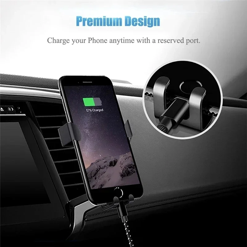 Gravity Car Phone Holder Air Vent Clip Mount Universal Mobile Cell Phone Stand Car GPS Support for IPhone 13 Pro Xiaomi Samsung
