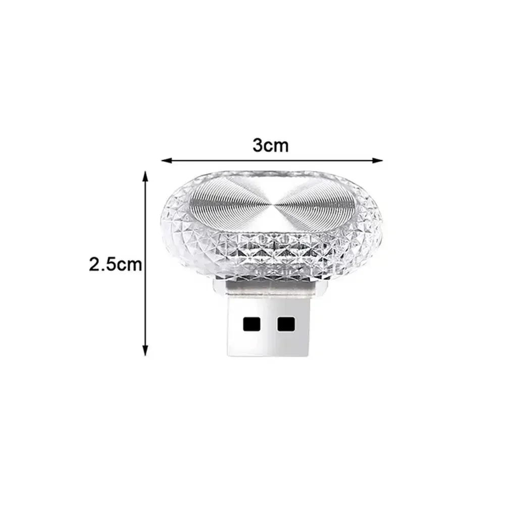 1PC Car Interior Environment Light Computer Light Car USB Ambient Light Styling Decorative Atmosphere Lamps Portable Accessory