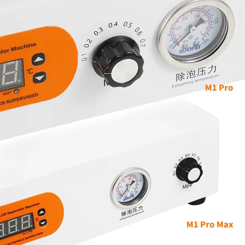 M-Triangel ด้านล่าง 7/14 นิ้วในตัวประสิทธิภาพสูงคอมเพรสเซอร์ Bubble Remover พร้อมตัวควบคุมความดันสําหรับ LCD โทรศัพท์ Refurbish