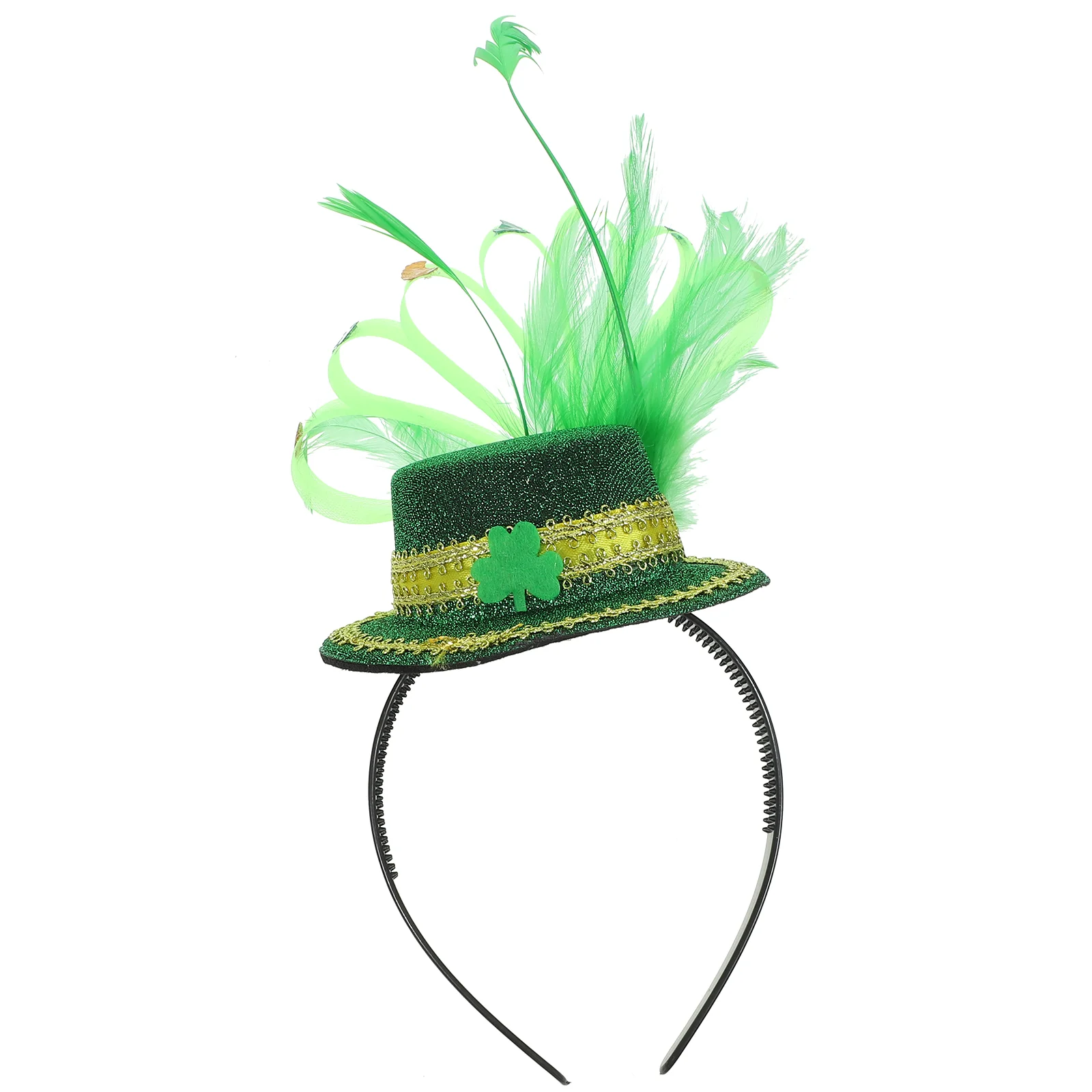 

Hat Feather Headband Miss Saint Patricks Day Fabric St Headdress Party Supplies