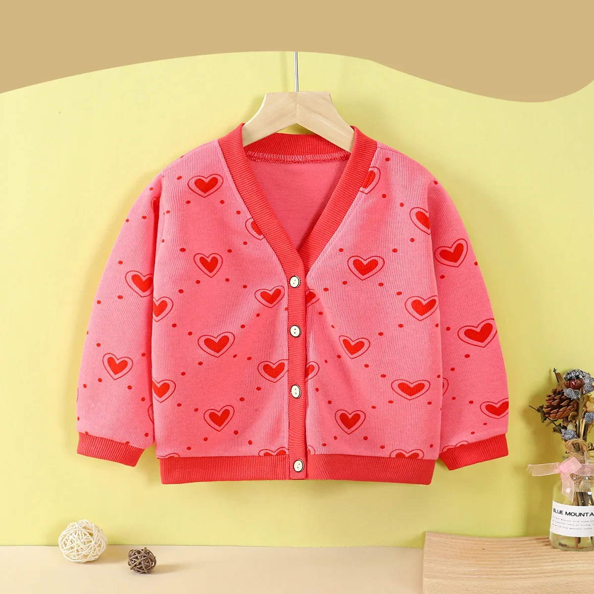 Children's clothing cardigan jacket knitted spring and autumn styles, versatile for both men and women пальто для девочки，W181 image 4