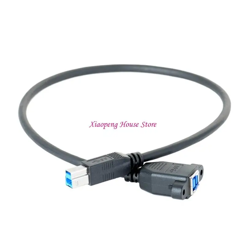 

USB3.0 B Printer Extension Cable With Screw Mount Panel Fast Speed Data Transfer 77JC