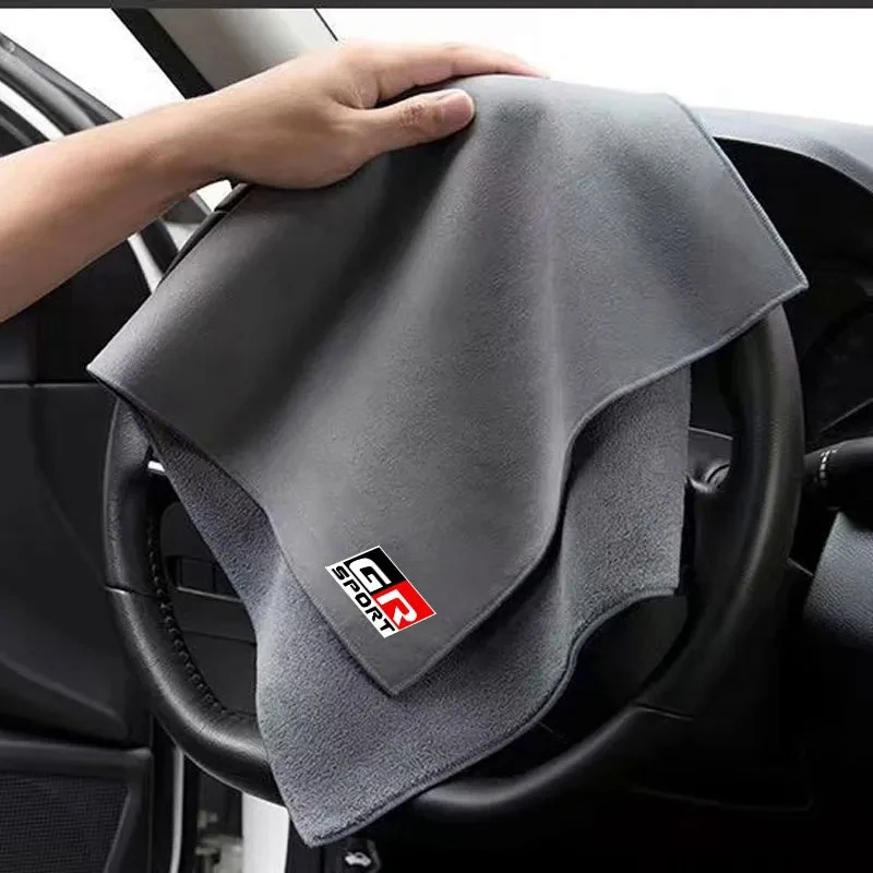 Car Drying Absorbent Towel Wash Cleaning tool For Toyota GR SPORT RAV4 Camry Corolla Highlander Hilux Supra C-HR Car Accessories - view 2