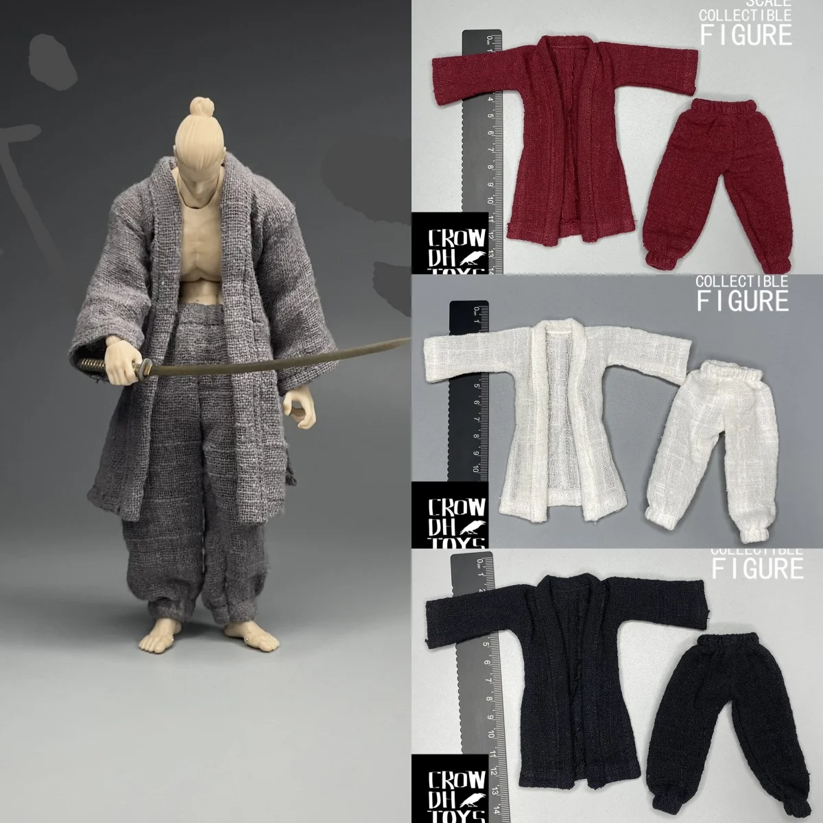 

1/12 масштаб мужской солдат японский разноцветный комплект одежды самурая красивый аксессуар для 6 дюймов экшн-фигурки игрушки для фанатов